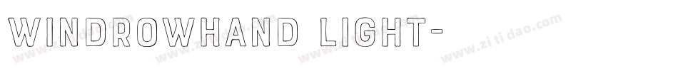 WindrowHand Light字体转换
